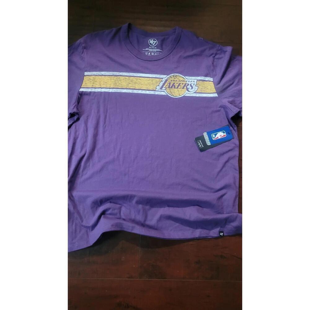 Los Angeles Lakers Striped Basketball Fan Graphic Unisex T-Shirt